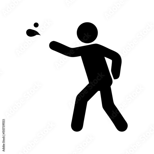 Person throwing an object  PNG

