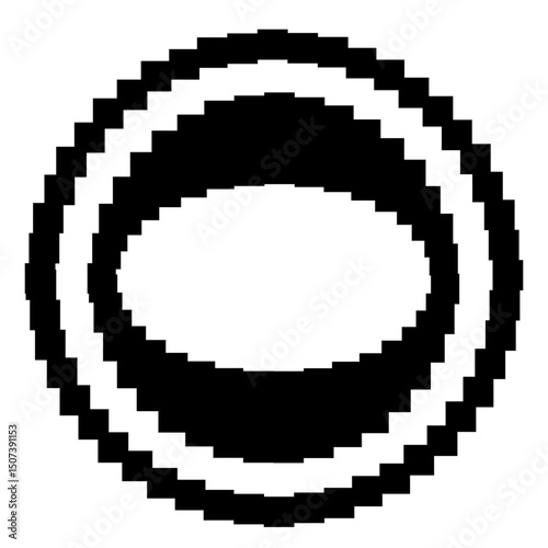 Creative abstract pixel figure. 