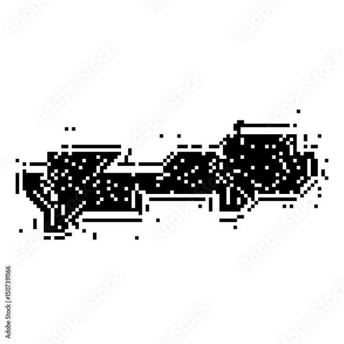 Creative abstract pixel figure.  Patern