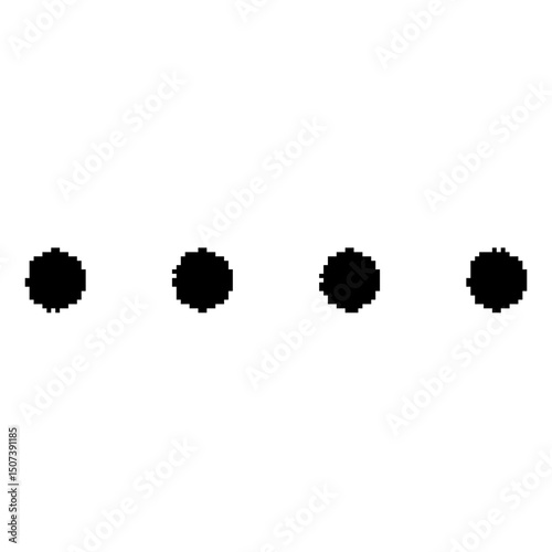 Creative abstract pixel figure.  patern circles