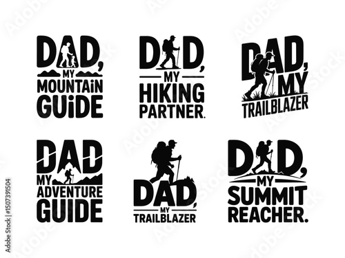 Six dad hiking designs father's day gift ideas