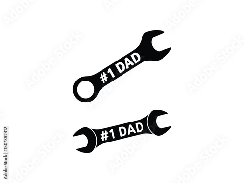 Number one dad wrench design fathers day gift idea