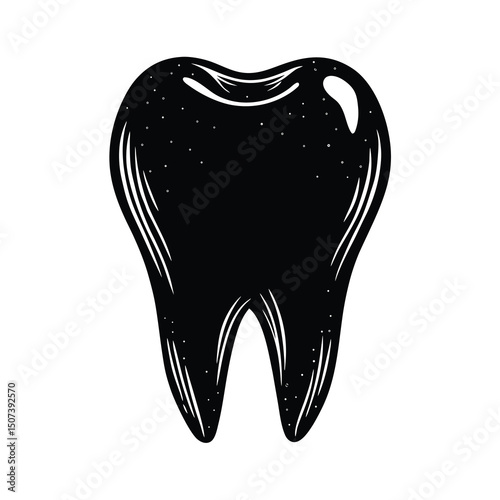 tooth on a white