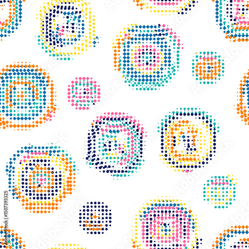 Seamless pattern with a simple abstract drawing. Vector illustration.
