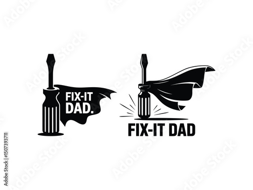 Fix it dad superhero screwdriver father's day design