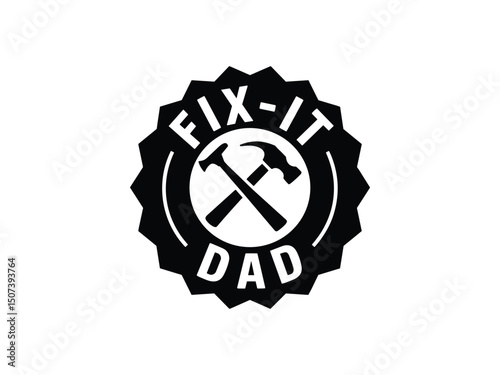 Fix it dad hammer tools father's day gift design