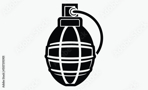 Grenade Silhouette Vector