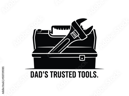 Dads trusted tools fathers day gift wrench tool box