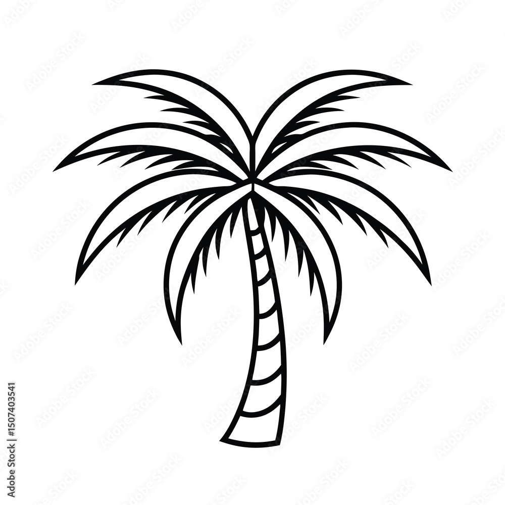 Obraz premium palm tree logo