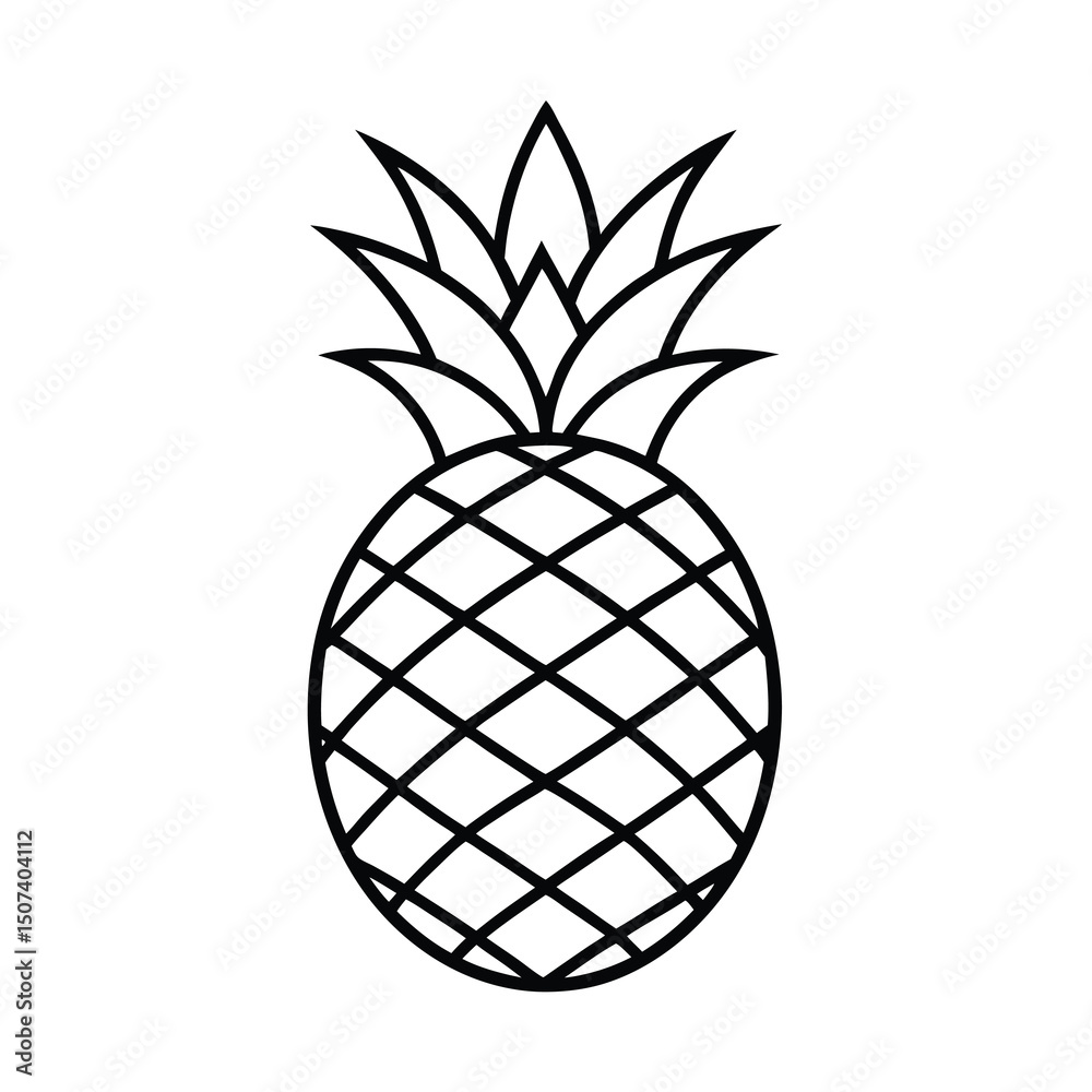 Obraz premium pineapple vector illustration