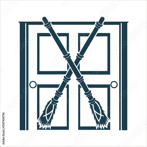 Minimalist Rowan Cross Protection Symbol Vector Graphic