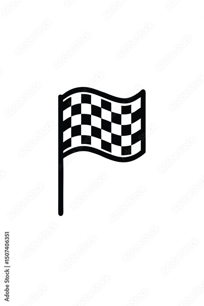 Fototapeta premium checkered flag vector illustration