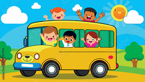 Cartoon of a school boy and his lifestyle 