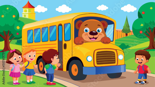 Cartoon of a school boy and his lifestyle 