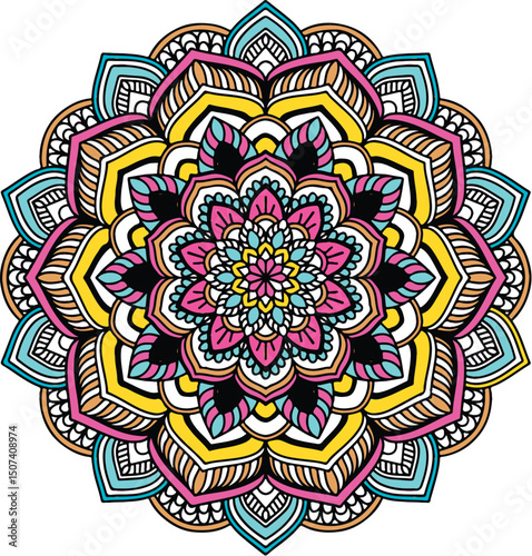 Floral pattern mandala design