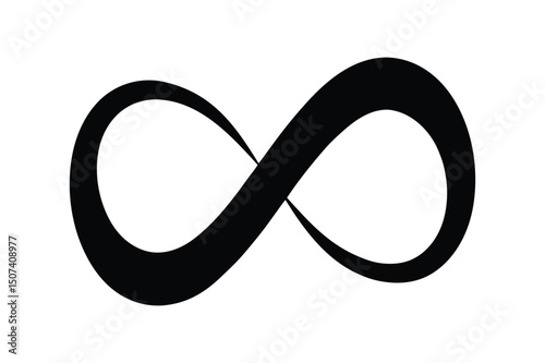 Infinity silhouette vector icon