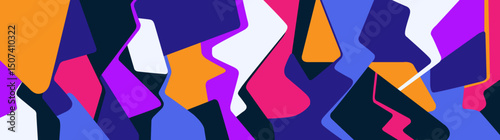 Technology virtual reality electro vibes futuristic abstract illustration , multi color horizontal background