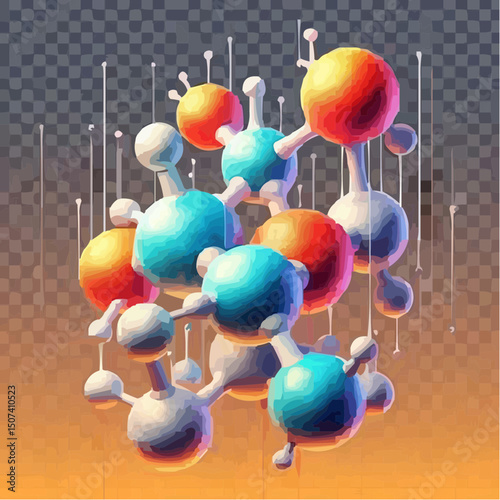 representation of chemical elements forming molecules 79
