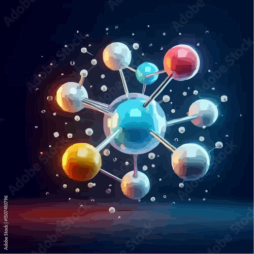 representation of chemical elements forming molecules 41