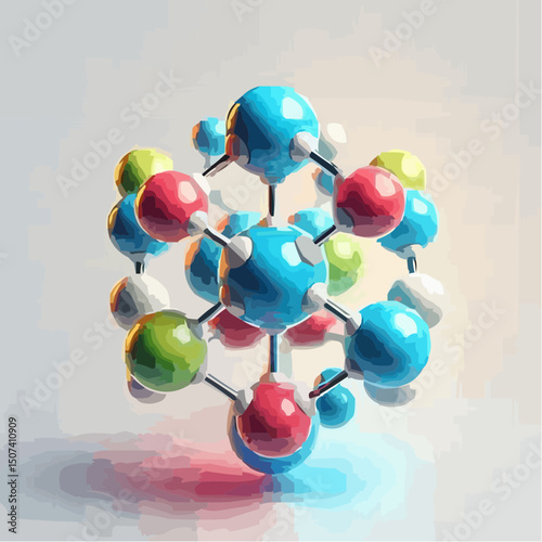 representation of chemical elements forming molecules 23