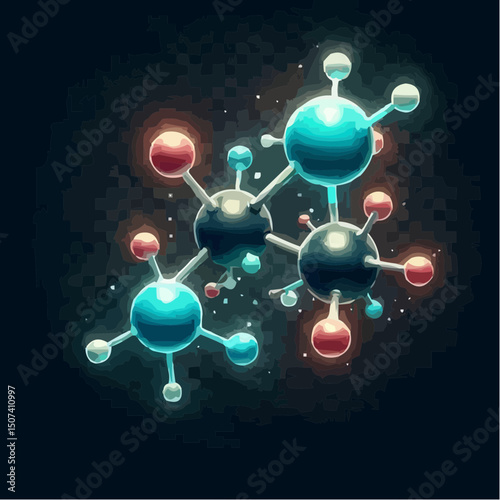 representation of chemical elements forming molecules 11