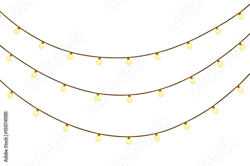 Decoration lights transparent background 
