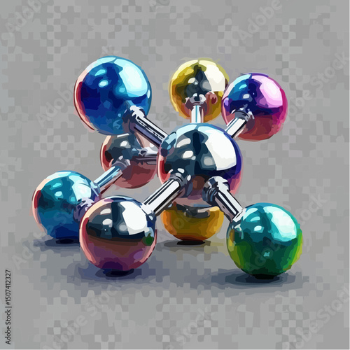 microscopic view of atoms forming molecules  85