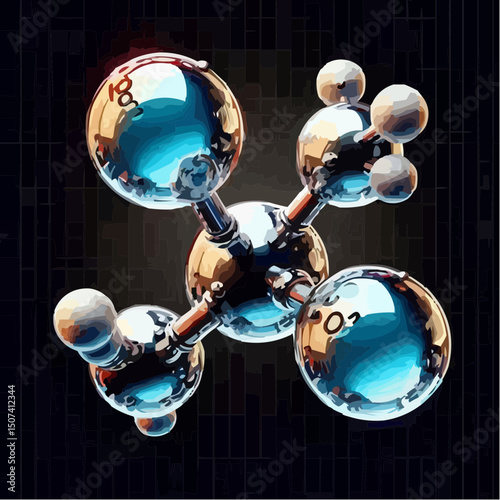 microscopic view of atoms forming molecules  82