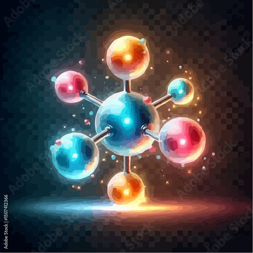microscopic view of atoms forming molecules  79