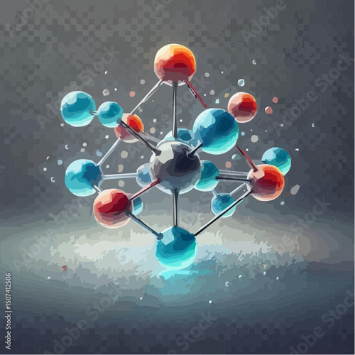 microscopic view of atoms forming molecules  61