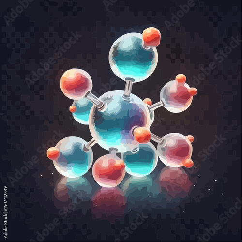 microscopic view of atoms forming molecules 56