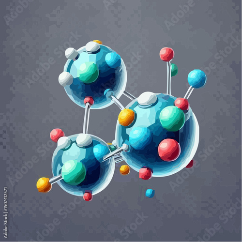microscopic view of atoms forming molecules 52
