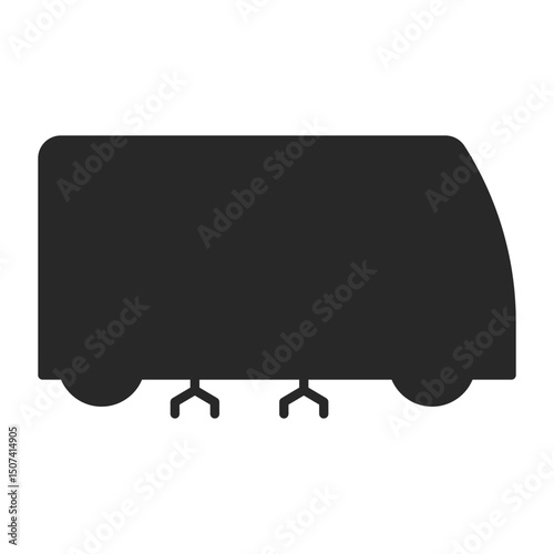 Food truck silhouette icon elements
