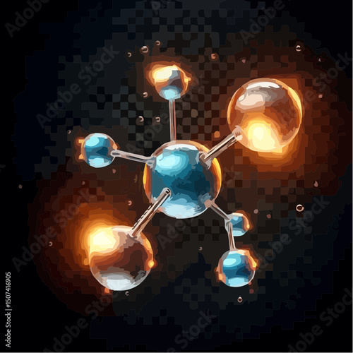 
the representation of a molecule being formed by atoms 91