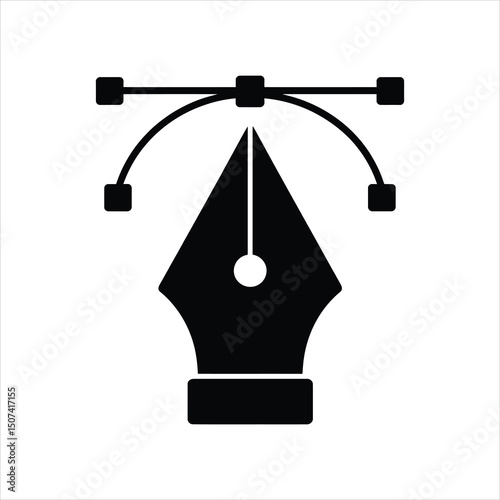 Pen tool icon graphic design element