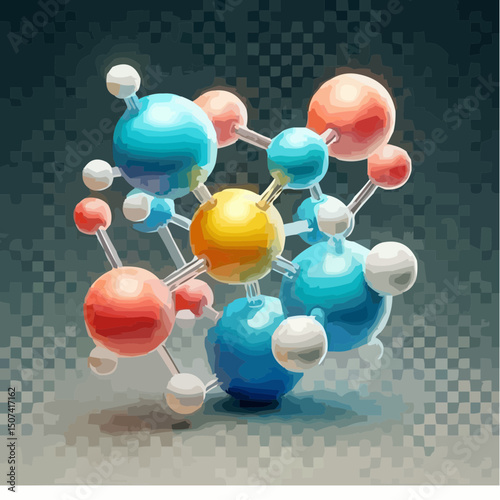 
the representation of a molecule being formed by atoms 61
