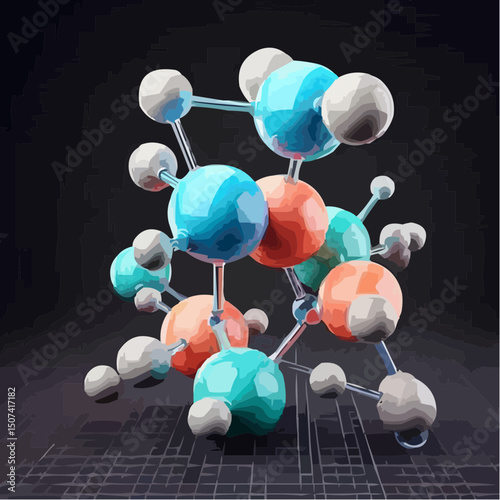 
the representation of a molecule being formed by atoms 59