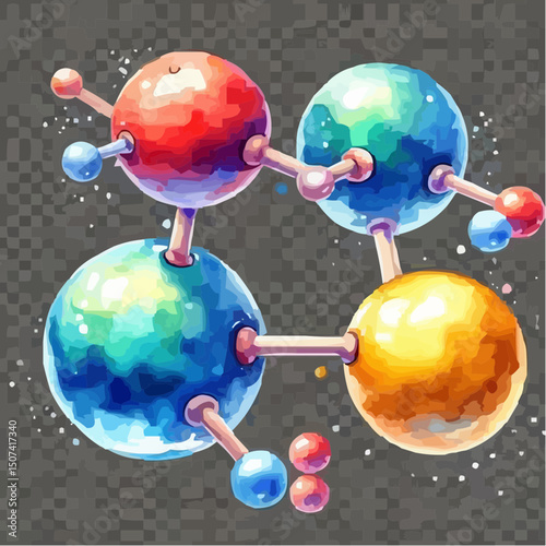 
the representation of a molecule being formed by atoms 40