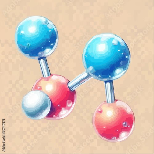 
the representation of a molecule being formed by atoms 9