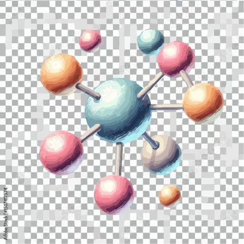 
the representation of a molecule being formed by atoms 8