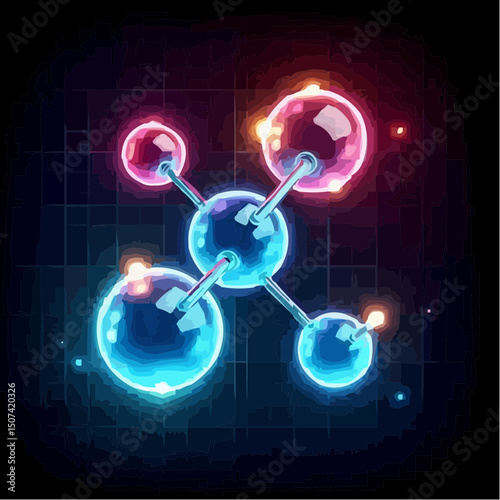three-dimensional image of atoms forming molecules 61