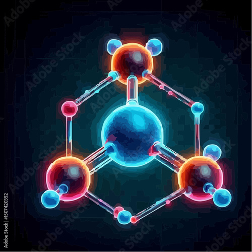 three-dimensional image of atoms forming molecules 60