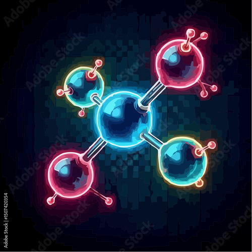 three-dimensional image of atoms forming molecules 59