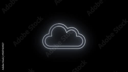 Cloud icon flickering in dark background