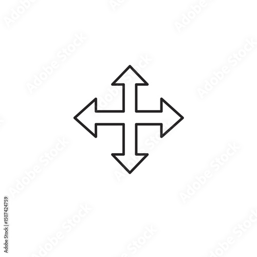 Directional arrows icon for navigation and movement concept  