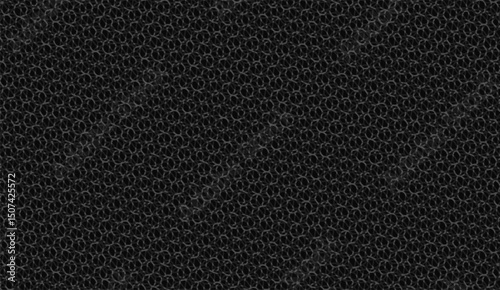 Dark Cellular Texture Background with Interlocking Ring Pattern for Abstract Design and Modern Surface Treatments, Versatile for Digital Art Projects and Material Visualization
