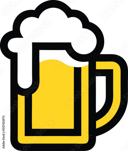 glass of beer on white background