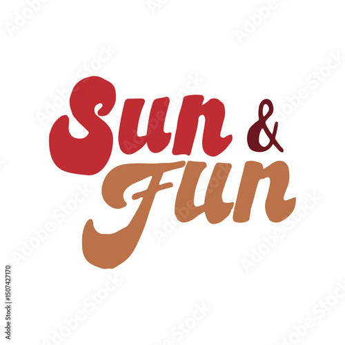Sun Fun-Summer Lettering in Warm Colors