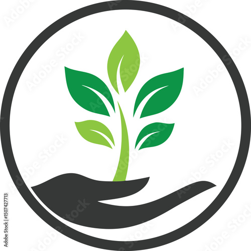 seed plant design logo