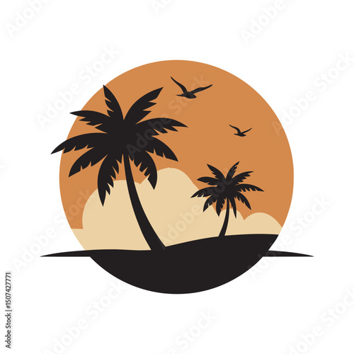 Palm Trees With Tropical Chill Vibe Feeling